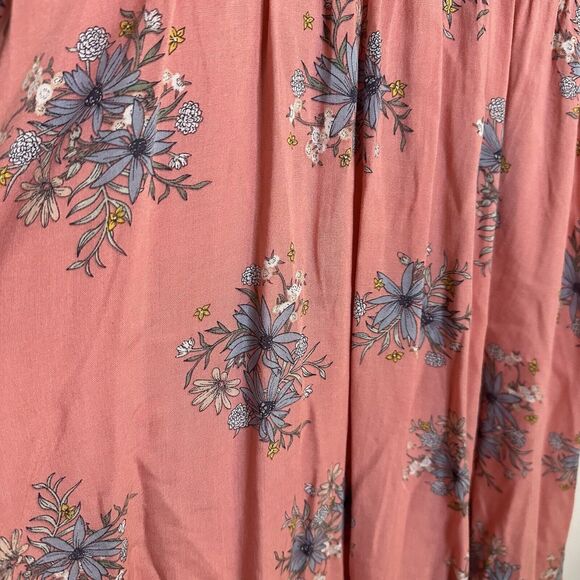 TORRID Pink Floral Cap Sleeve Dress in Plus Size 2 Sundress Ruffle Hem - Picture 8 of 8